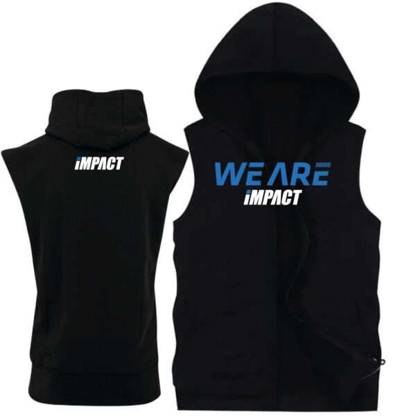 Débardeur sans manches à capuche noir - tenue de sport Impact Nutrition